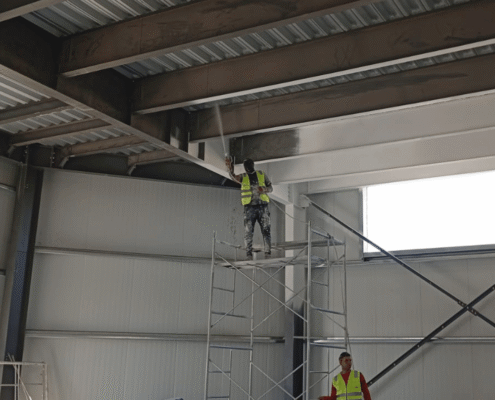 Intumescent Paint Application to Steel Structure in Jeddah